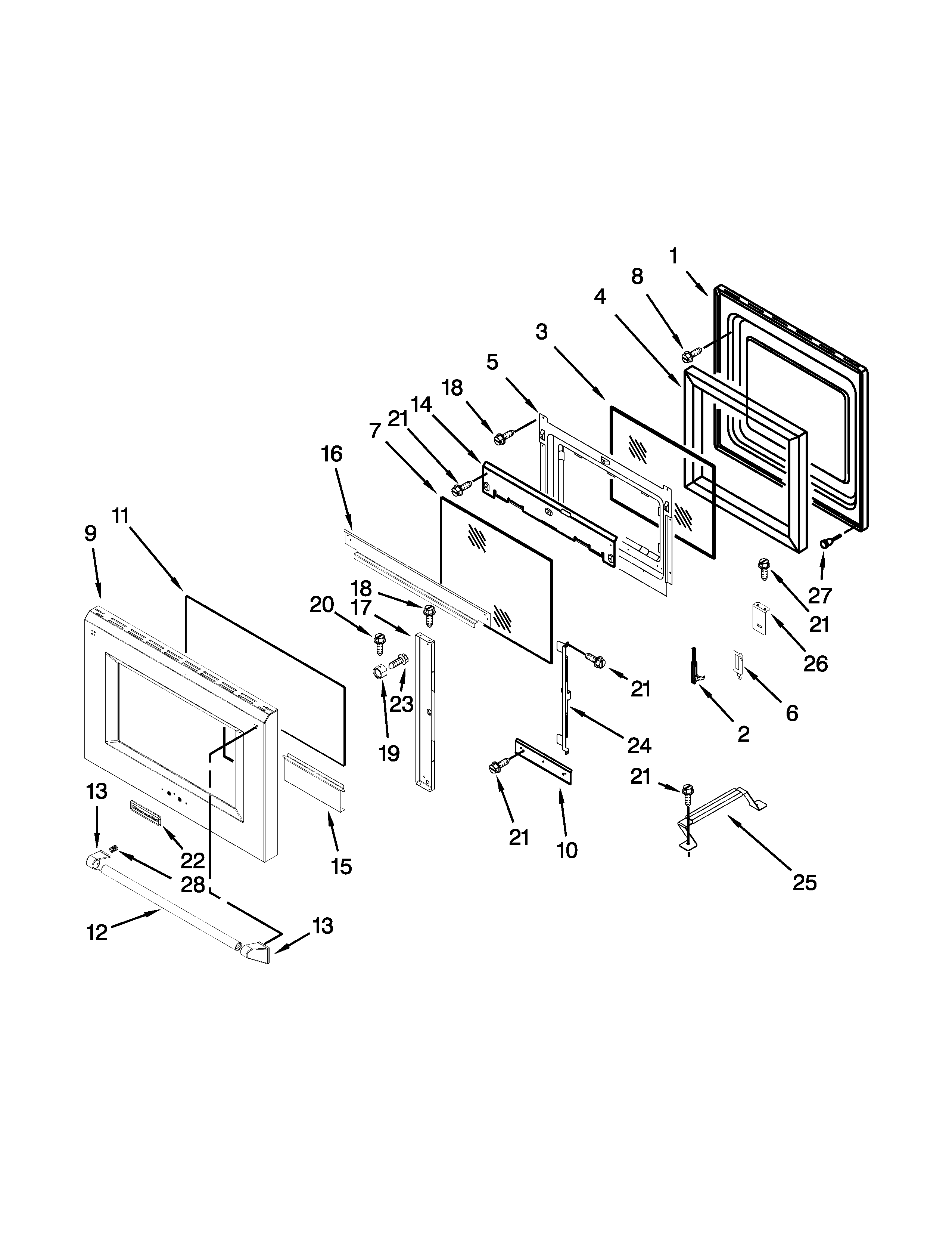 OVEN DOOR PARTS