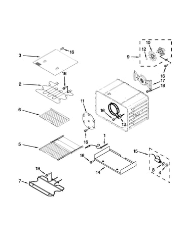Internal oven parts