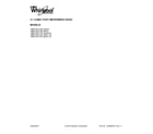Whirlpool WMH73521CS2 cover sheet diagram