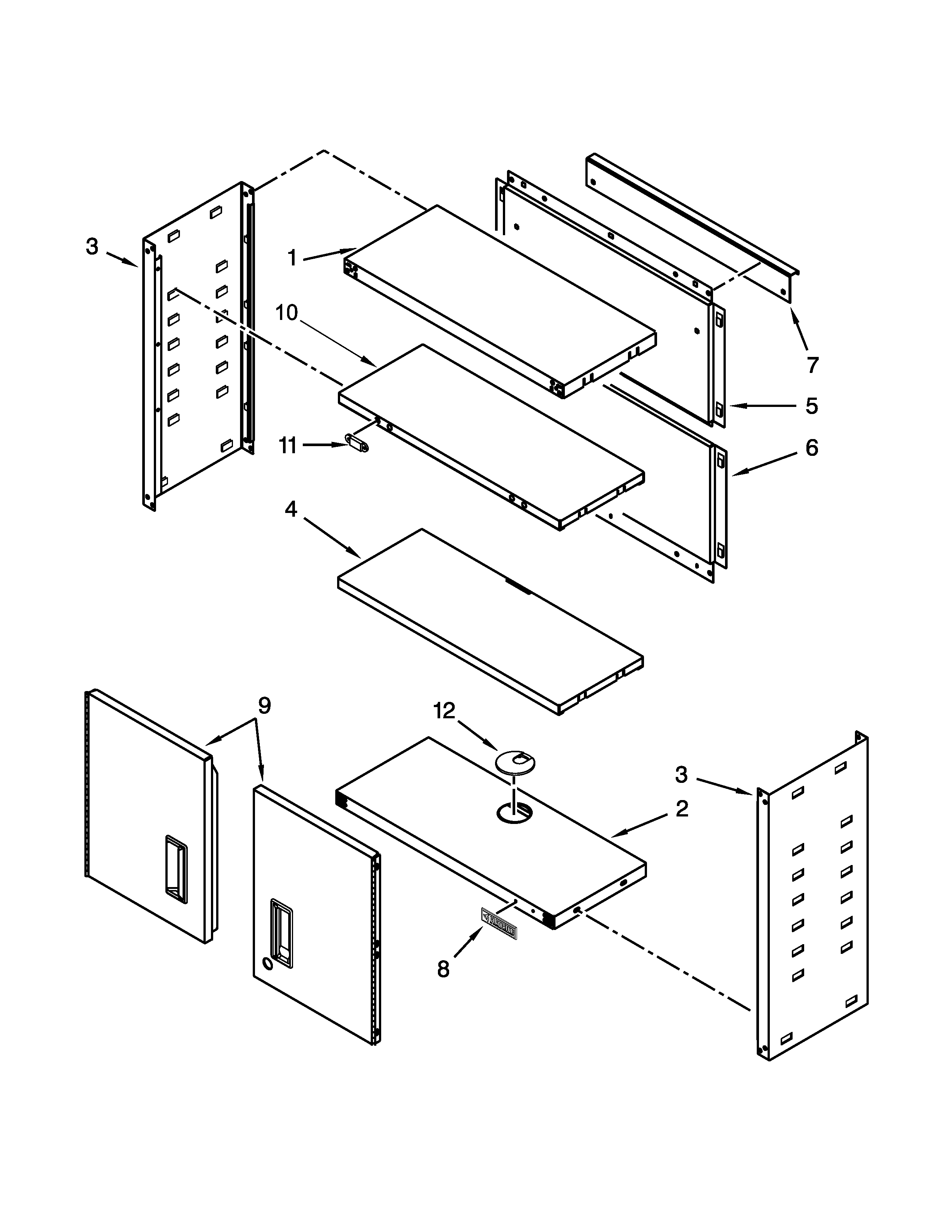 28" WALL GEARBOX PARTS