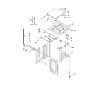 Whirlpool WTW4816FW0 top and cabinet parts diagram