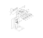 Whirlpool WTW4816FW0 controls and water inlet parts diagram