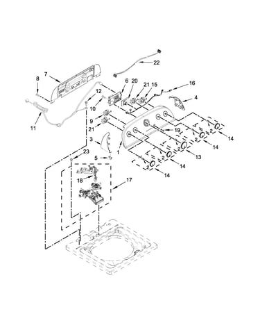Controls and water inlet parts