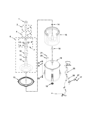 Basket and tub parts
