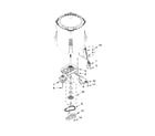 Whirlpool WTW4816FW0 gearcase, motor and pump parts diagram