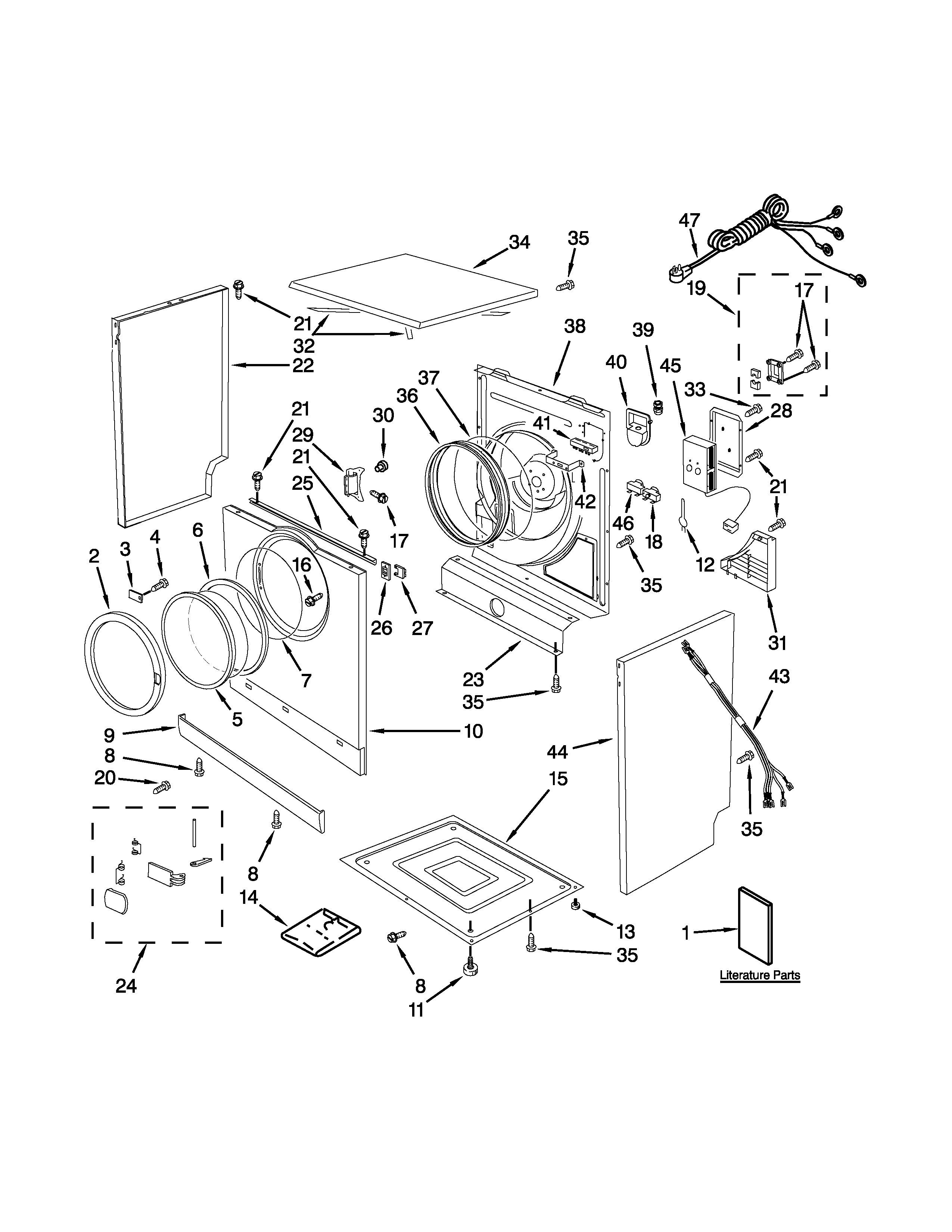 Cabinet and door parts
