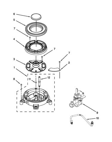 Triple crown burner parts