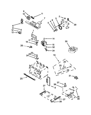Cabinet and stirrer parts
