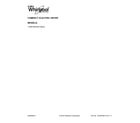 Whirlpool YWED7500VW2 cover sheet diagram
