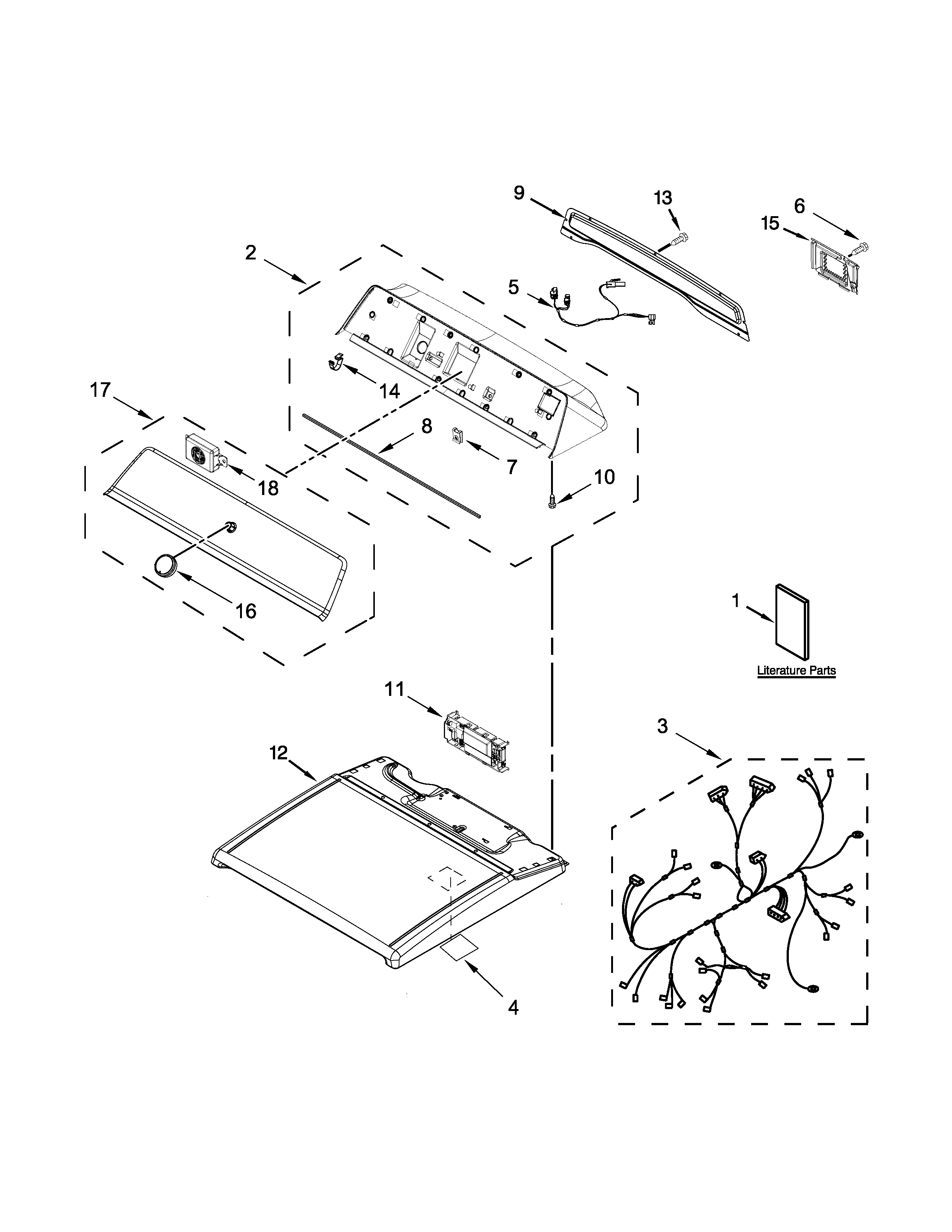 Top and console parts