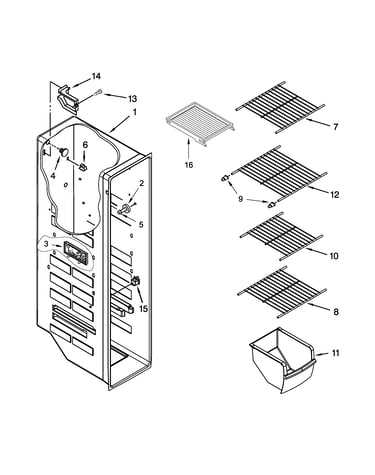 Freezer liner parts