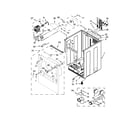 Whirlpool WED8000DW0 cabinet parts diagram