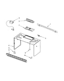 Cabinet and installation parts
