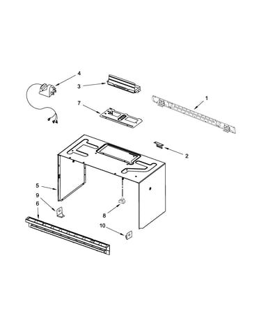 Cabinet and installation parts