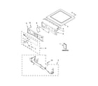 Whirlpool WED90HEFC0 top and console parts diagram