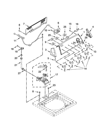 Controls and water inlet parts