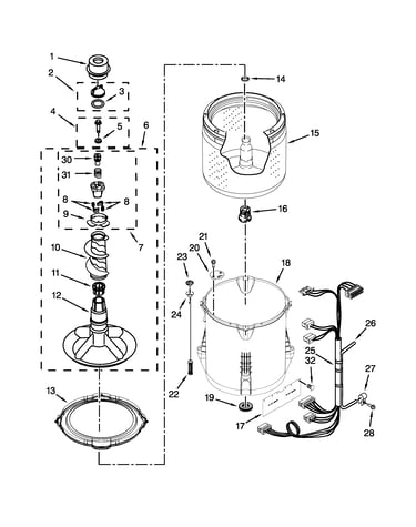 Basket and tub parts