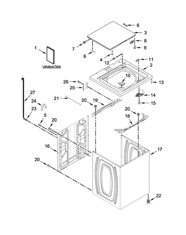 Top and cabinet parts