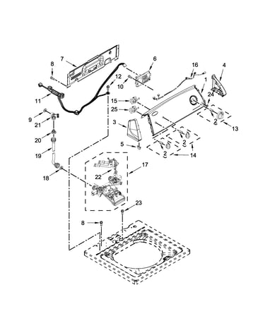 Controls and water inlet parts