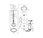 Whirlpool 4GWTW4740YQ3 basket and tub parts diagram
