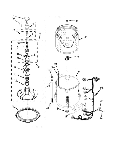 Basket and tub parts