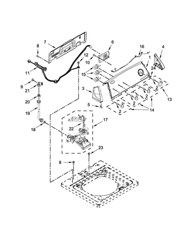 Controls and water inlet parts