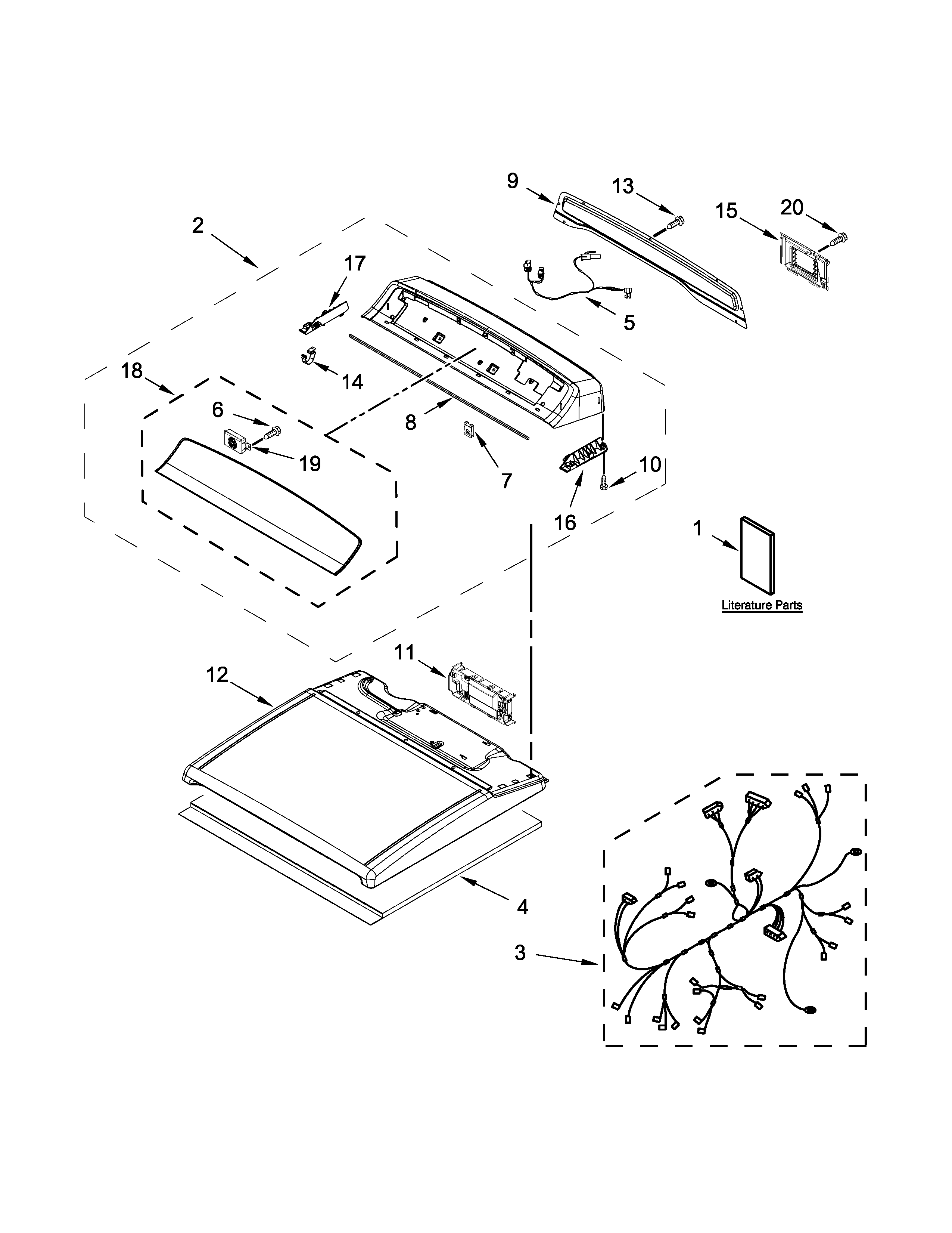 Top and console parts