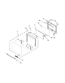 Lower oven door parts