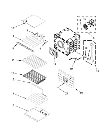 Internal oven parts