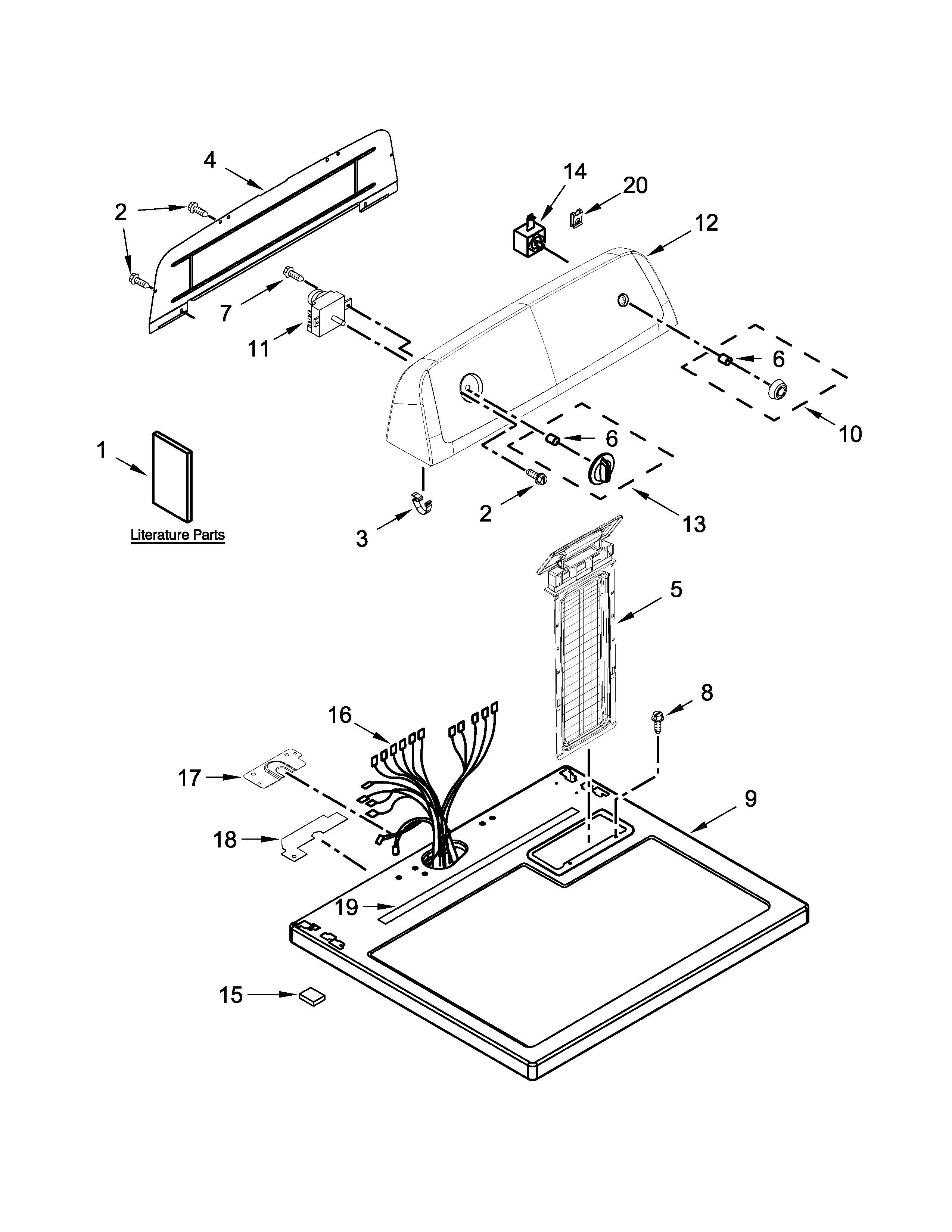 Top and console parts