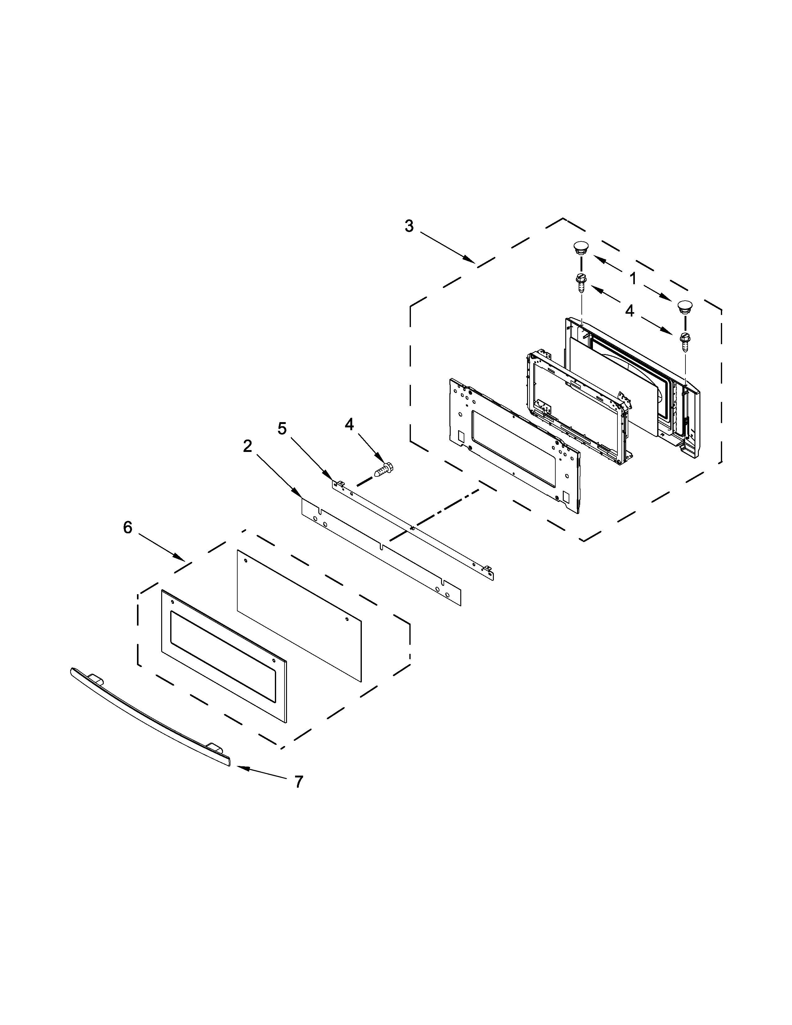 Microwave door parts