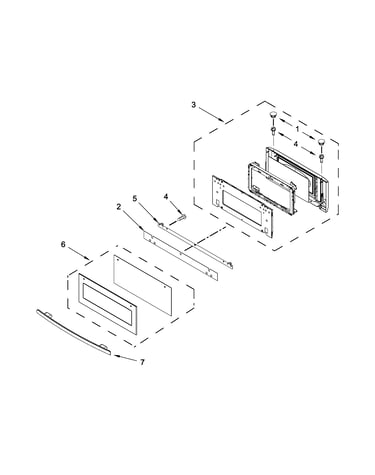 Microwave door parts
