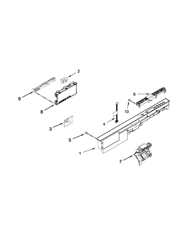 Control panel and latch parts