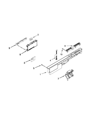 Control panel and latch parts