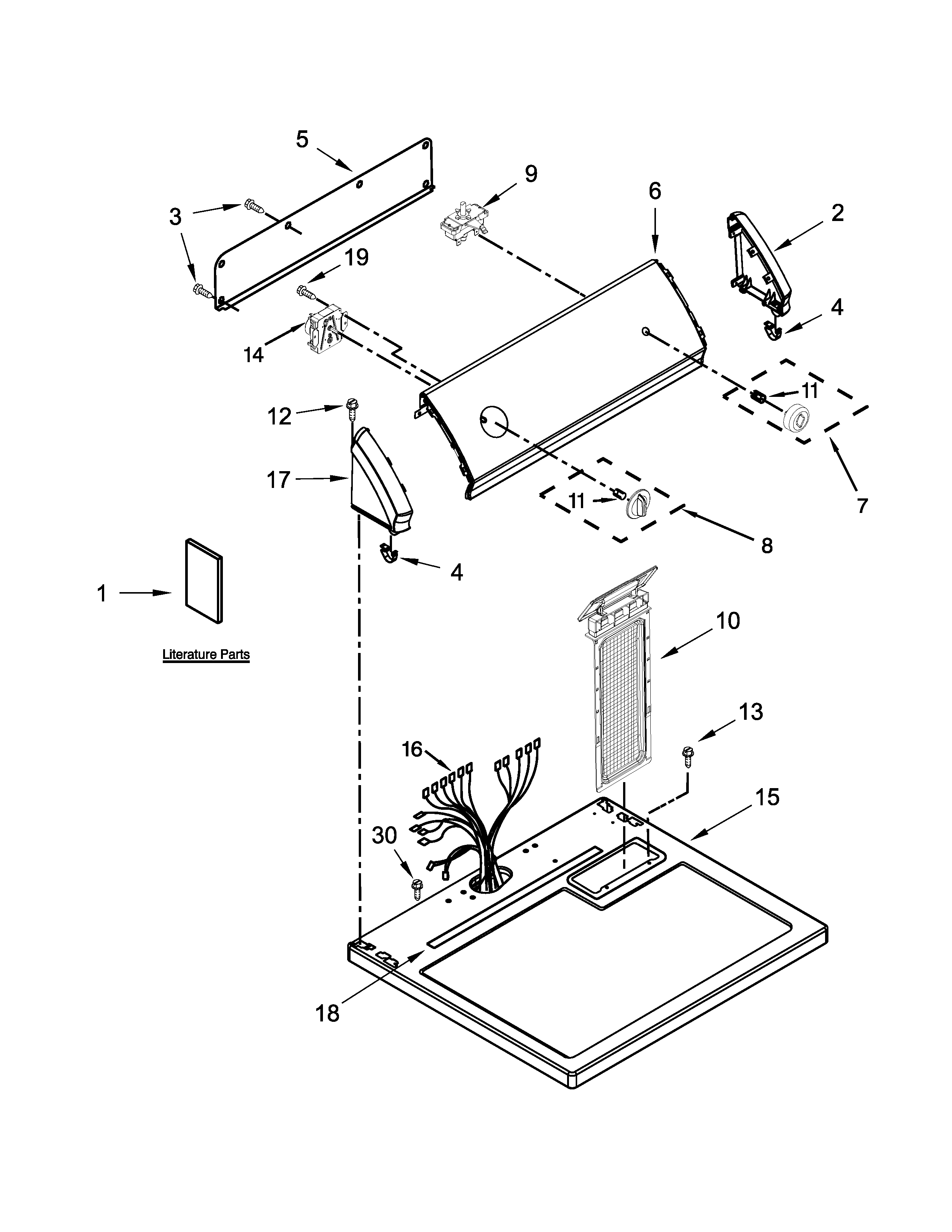 Top and console parts