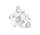 Whirlpool WED4616FW0 bulkhead parts diagram