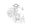Whirlpool WFW8740DW1 top and cabinet parts diagram