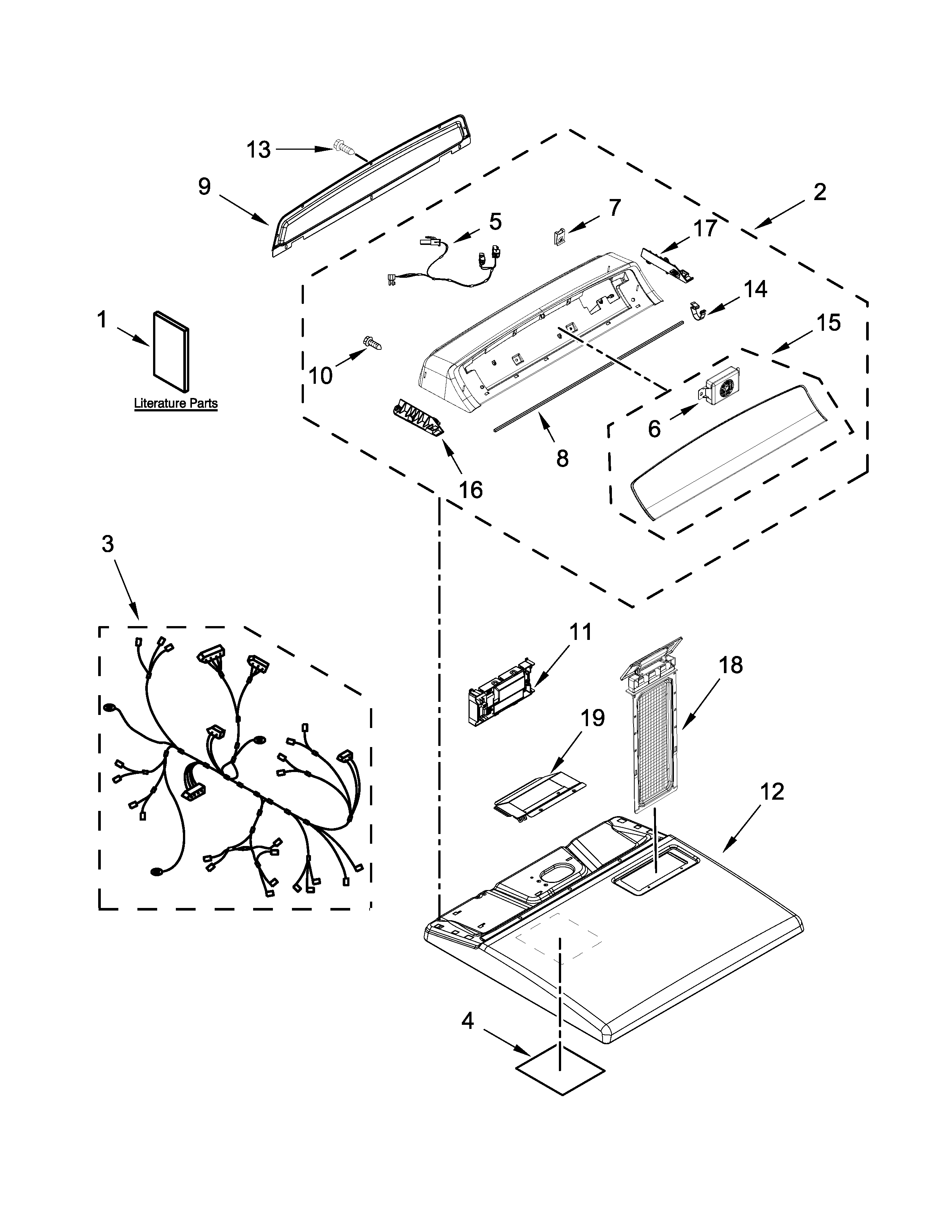Top and console parts