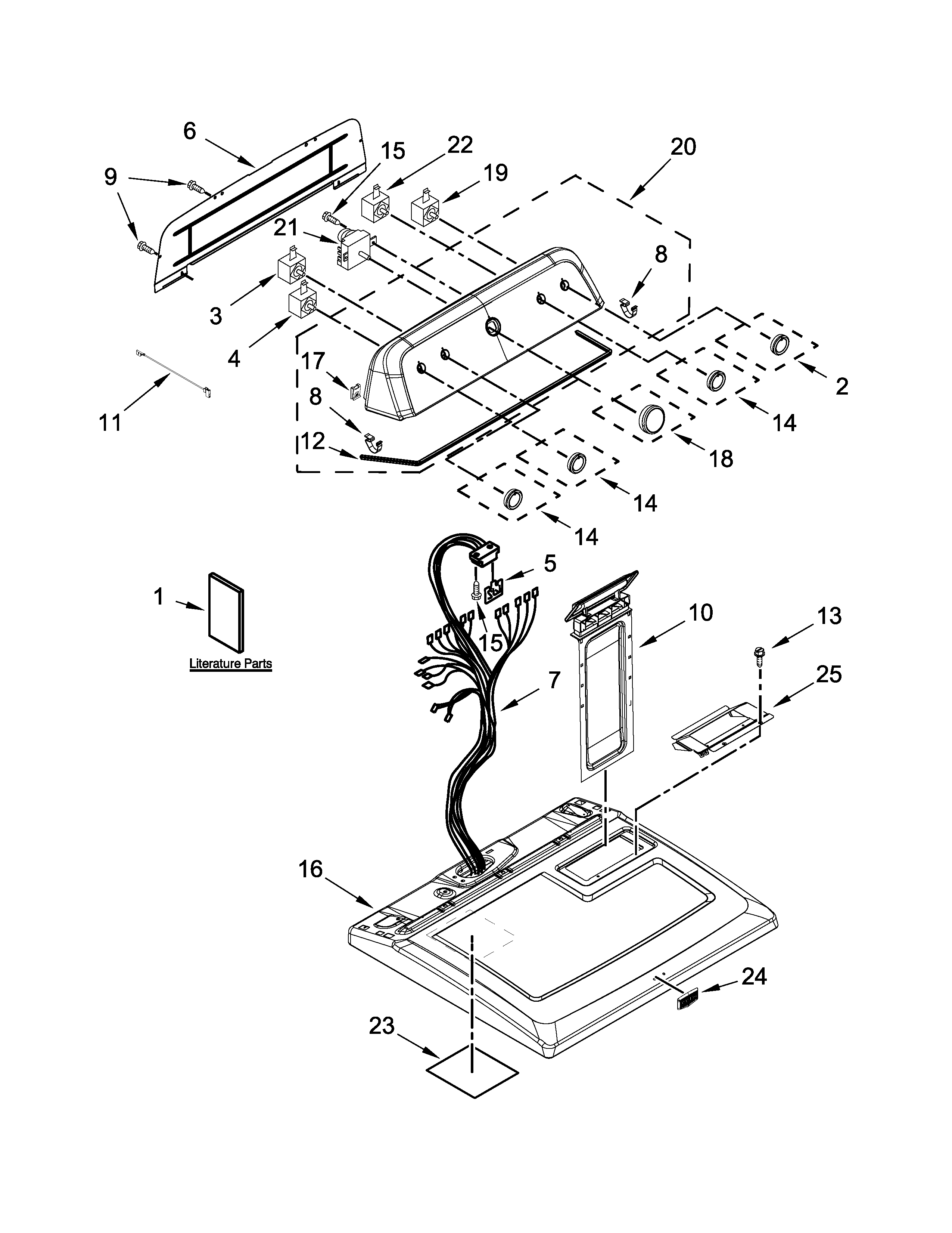Top and console parts