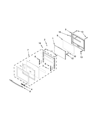 Oven door parts