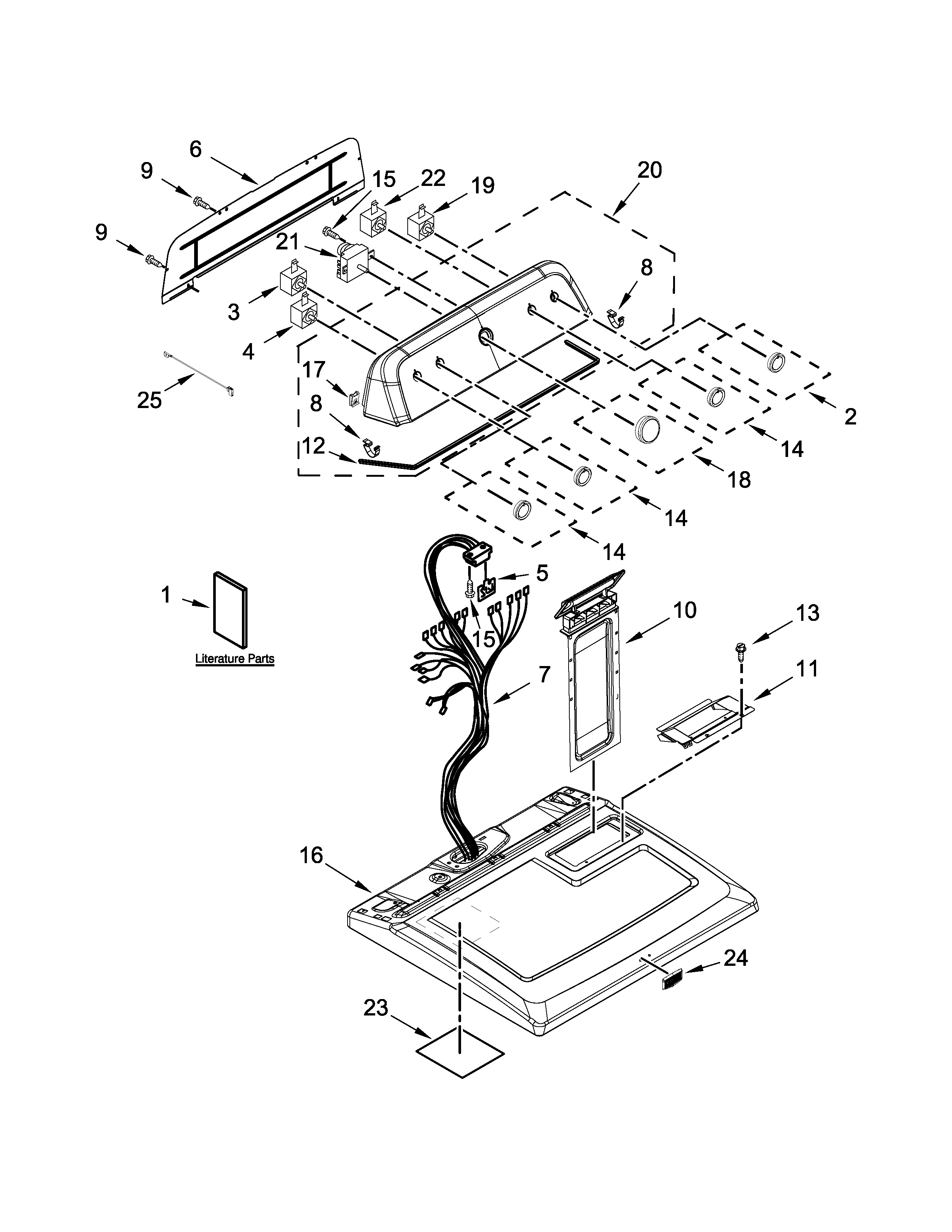 Top and console parts
