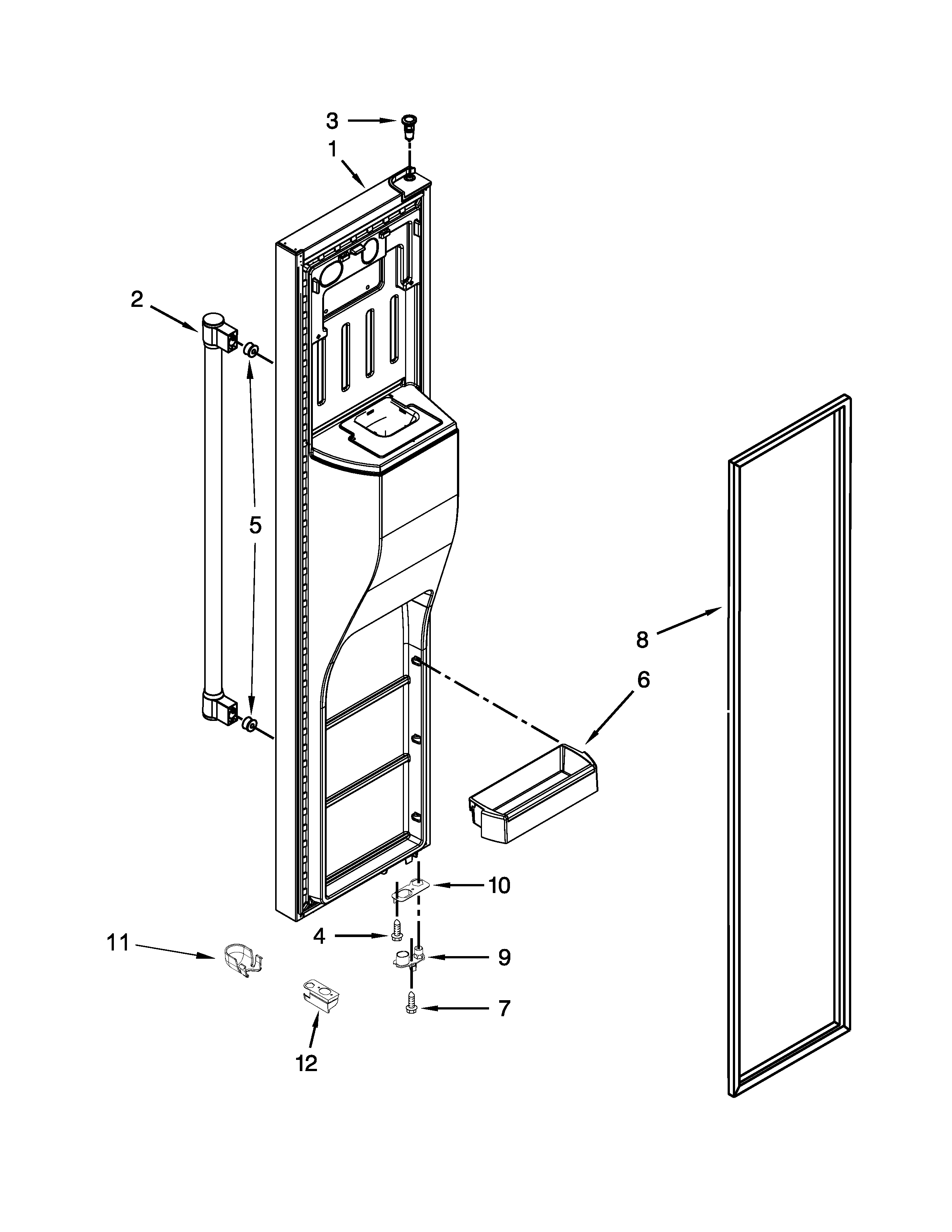 Freezer door parts