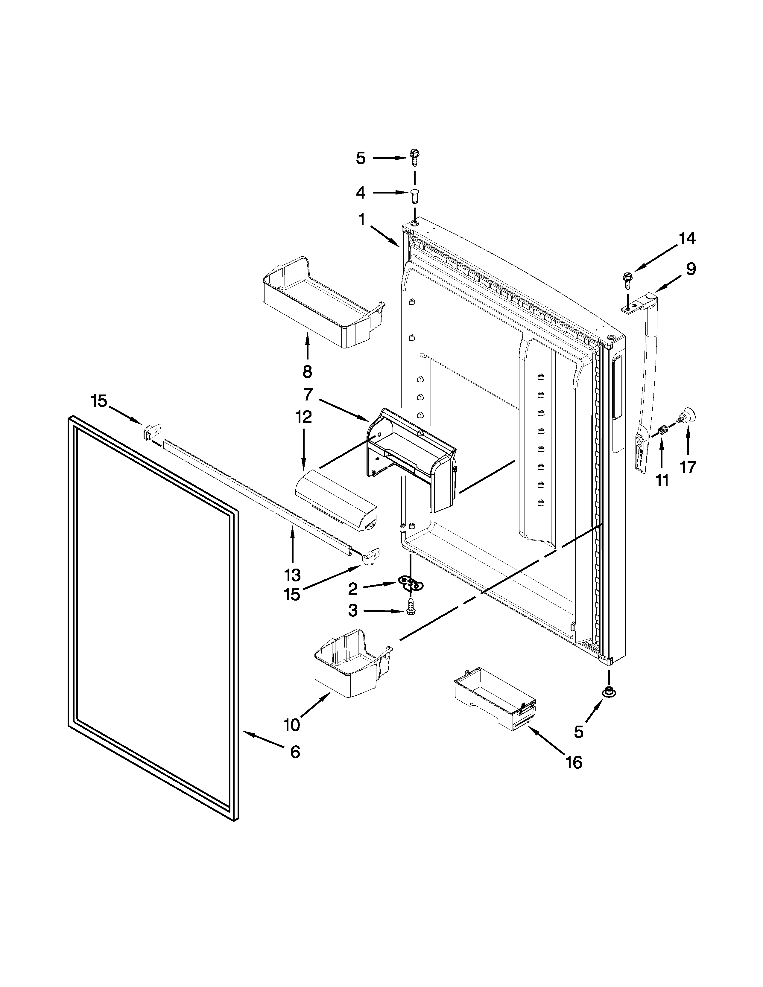 Refrigerator door parts