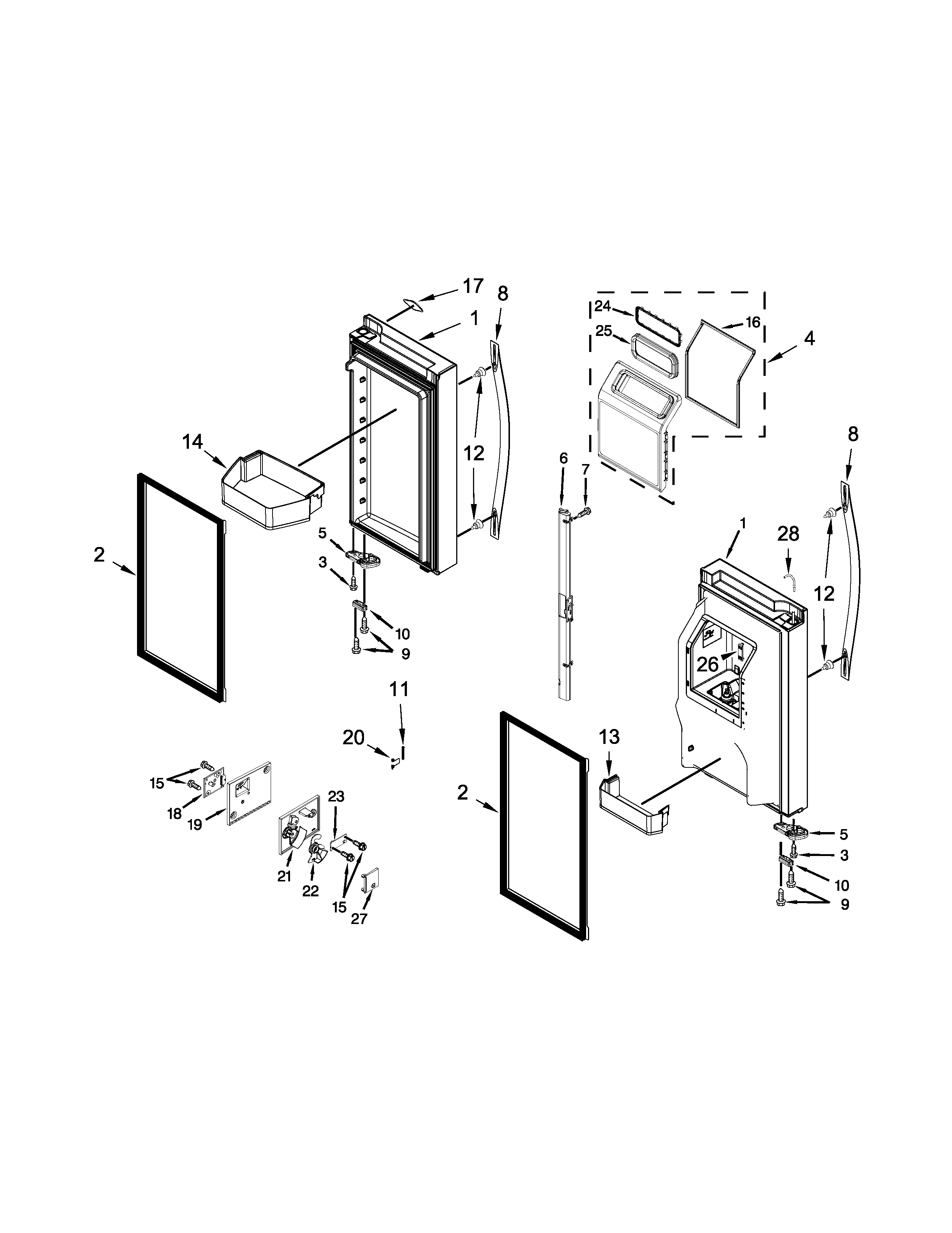 REFRIGERATOR DOOR PARTS