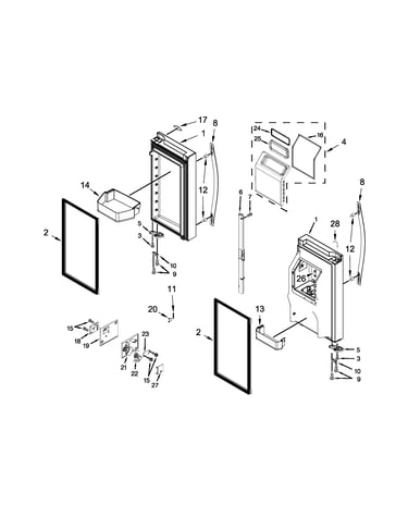 Refrigerator door parts