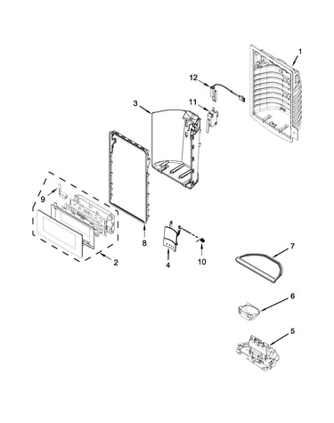 Dispenser front parts
