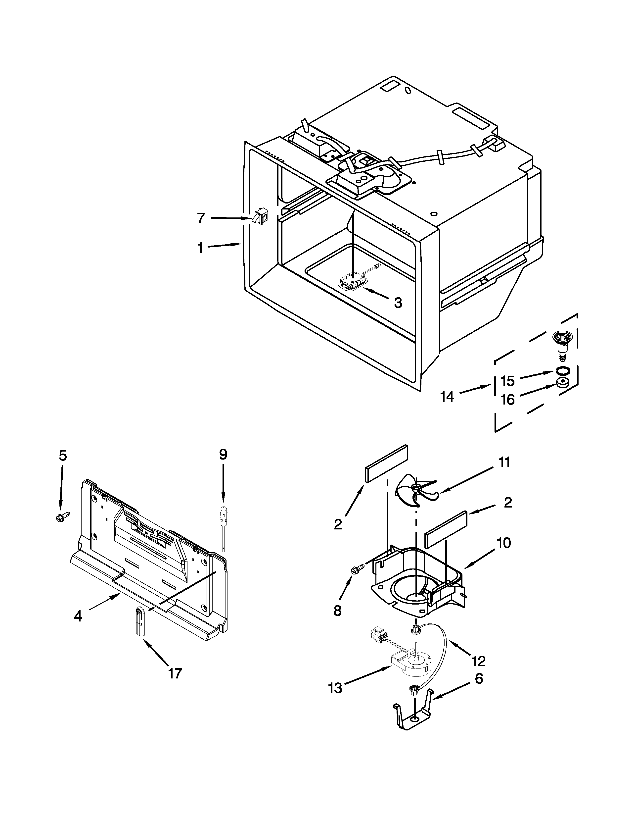 Freezer liner parts