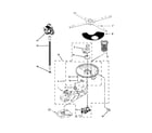 KitchenAid KDTE104ESS0 pump, washarm and motor parts diagram