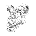 Whirlpool WGT4027EW0 dryer bulkhead parts diagram