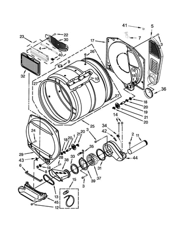 Dryer bulkhead parts
